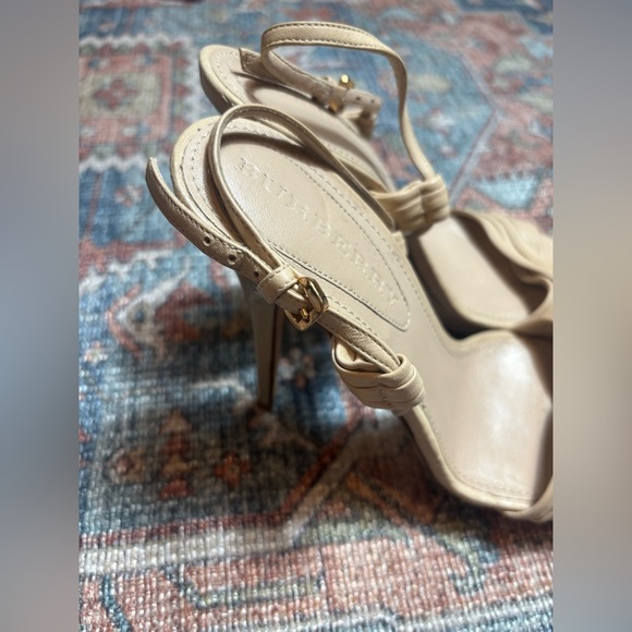 Burberry Leather Slingback Sandals – Size 8 - Picture 4 of 9